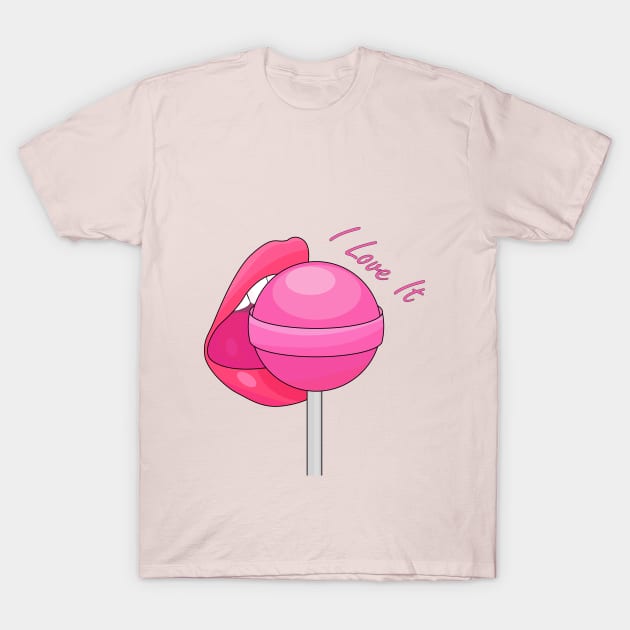 I Love It | Lollipop T-Shirt by BestRamen